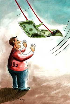 کاریکاتور,کاریکاتور افزایش قیمت دلار,کاریکاتور افزایش قیمت ارز و دلار