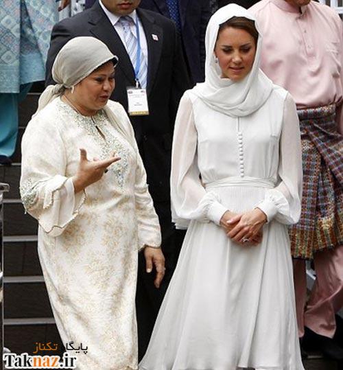 عروس خاندان سلطنتی بریتانیا در مسجد (+عکس)   www.taknaz.ir