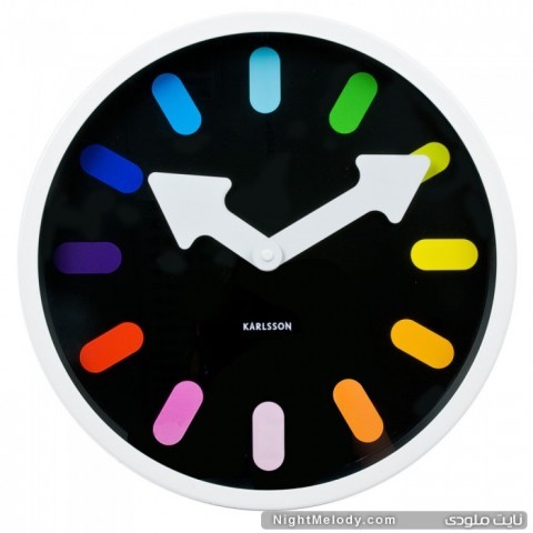 karlsson black pictogram rainbow wall clock 480x480 مدل های جدید و مدرن ساعت دیواری