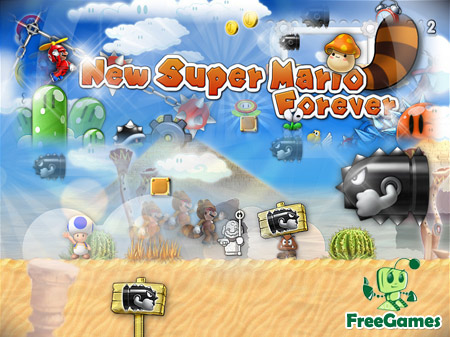 New Super Mario Forever دانلود بازی قارچ خور New Super Mario Forever