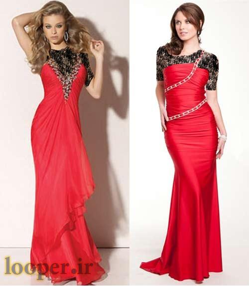 شیک ترین مدل های لباس زنانه قرمز 2013