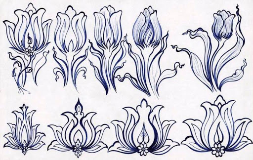 tulip-motif tulip flower flora khataei گل ختایی لاله tulip flower flora khataei گل ختایی لاله گلهای ختایی بسیار متنوع هستند و در اشکال مختلف وجود دارند و حتی می توان از ترکیب شکل های مختلف خودشان گل های ختایی جدیدی خلق کرد. شاید زیباترین گل ختایی، گلی موسوم به