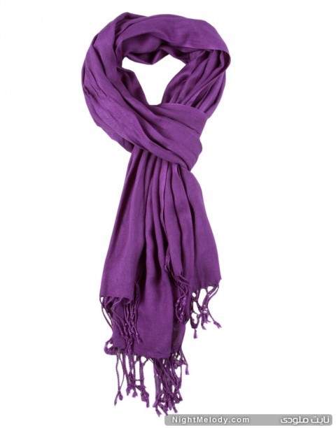 o purple plain pashmina scarf 8378 480x612 مدل شال تابستانی زنانه۹۲