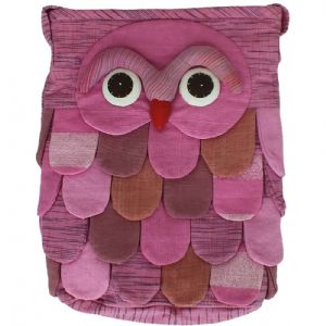 Owl Patchwork Shoulder Bag 'Style A' - Pink (OWL-26)