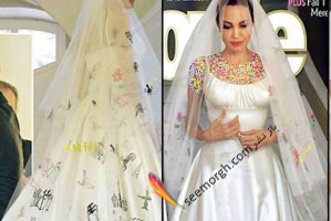 لباس عروسی آنجلینا جولی 
