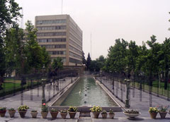منظره ایوان تخت مرمر؛ کاخ گلستان؛ تهران؛ عکس از آنوبانینی