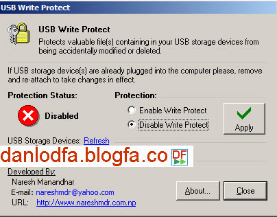 محافظت از فلش مموری ها در مقابل ویروس ها با برنامه USB Write Protect