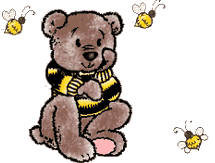 bear and honey bee  animation