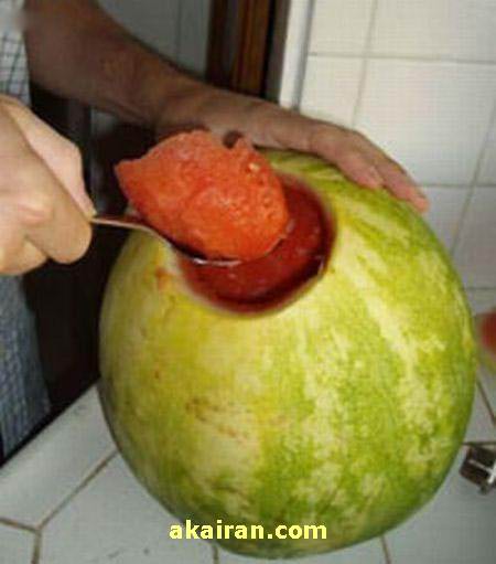 تزیی هندوانه در ظرف 
