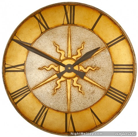 large round clock with gilded gold silver front altv copy 480x478 مدل های جدید و مدرن ساعت دیواری