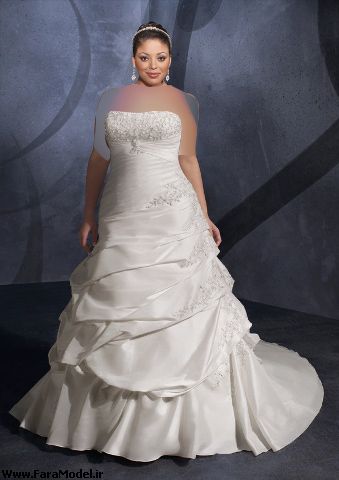مدل لباس عروس سایز بزرگ - لباس عروس برای افراد چاق