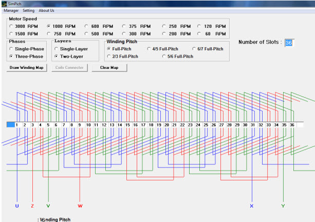 دانلود نرم افزار های طراحی و رسم دیاگرام گسترده سیم پیچی موتورهای AC