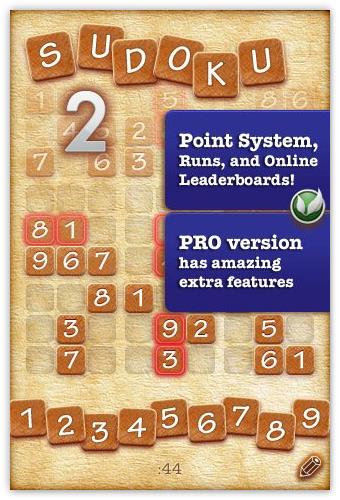 سودوکو 2 پرو بازی فکری معروف برای آیفون - Sudoku 2 Pro 2.0.2 Game For Apple Iphone