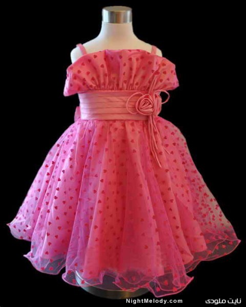 Pink love girl dress with red polka gown designs 480x600 جدیدترین مدل های لباس دخترانه بچگانه۹۲
