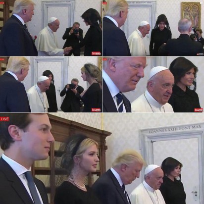 اخباربین الملل,خبرهای  بین الملل,همسر و دختر ترامپ در دیدار با پاپ