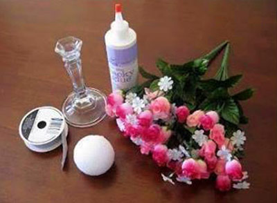 ,درست کردن گلدان با پایه شمعدان, آموزش تصویری ساخت گلدان, ساخت گلدان با شمعدان,نکات خانه داری مفید