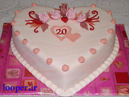 کیک تولد قلب و عاشقانه دوست دختر و دوست پسر