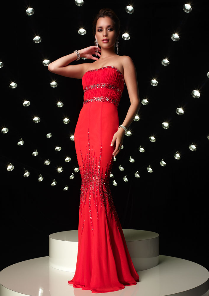 مدل لباس شب قرمز زیبا جدید 2011