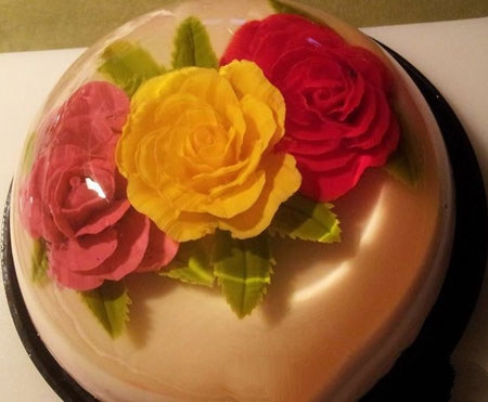 ژله تزریقی گل رز تصویری , فیلم آموزش ژله تزریقی گل رز , طرز تهییه ژله تزریقی گل رز 