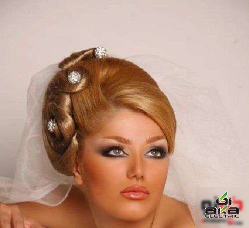 جدیدترین آرایش عروس , شینیون ساده عروس , مدل آرایش مو 