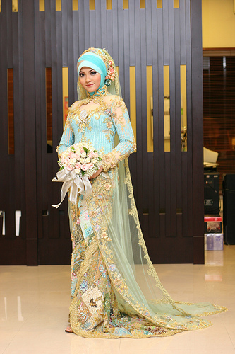  عکس عکس مدل های لباس عروس اسلامی