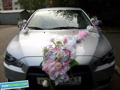 مدل تزئین ماشین عروس 