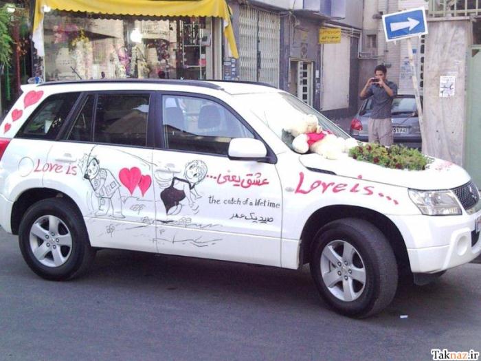 جالبترین مدل ماشین عروس در ایران - www.taknaz.ir