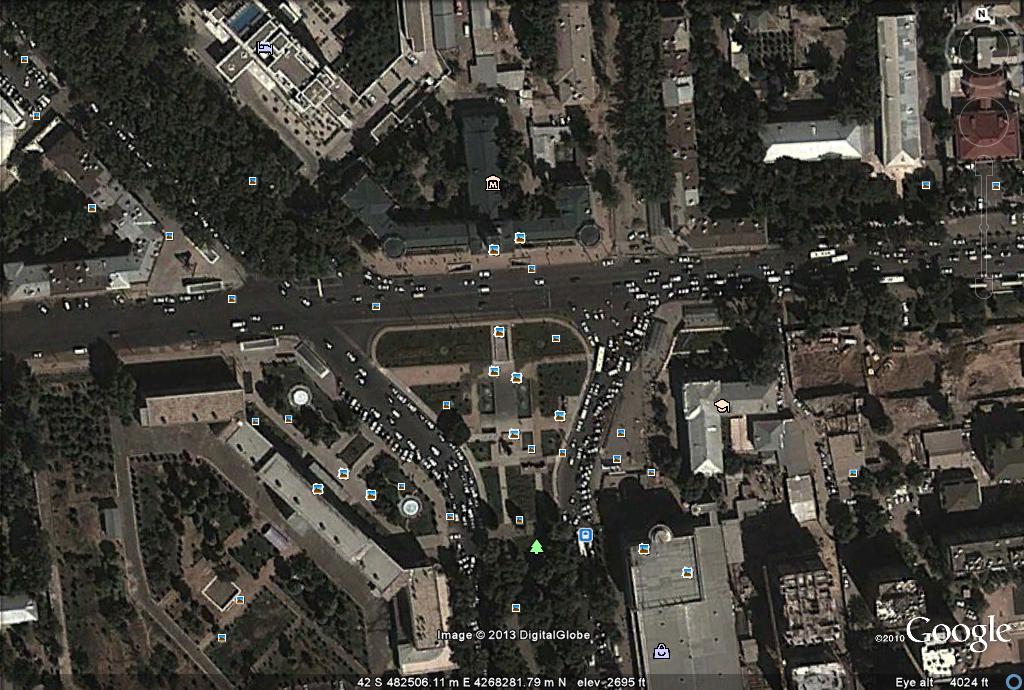 عکس ماهواره ای شهر دوشنبه تاجیکستان
