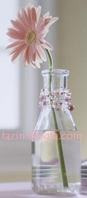گلدان با بطری شیر