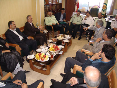 شهردار رشت در دیدار با سردار امیری مقدم عنوان نمود :اقتدار و هوشمندی پلیس در جامعه ستودنی است