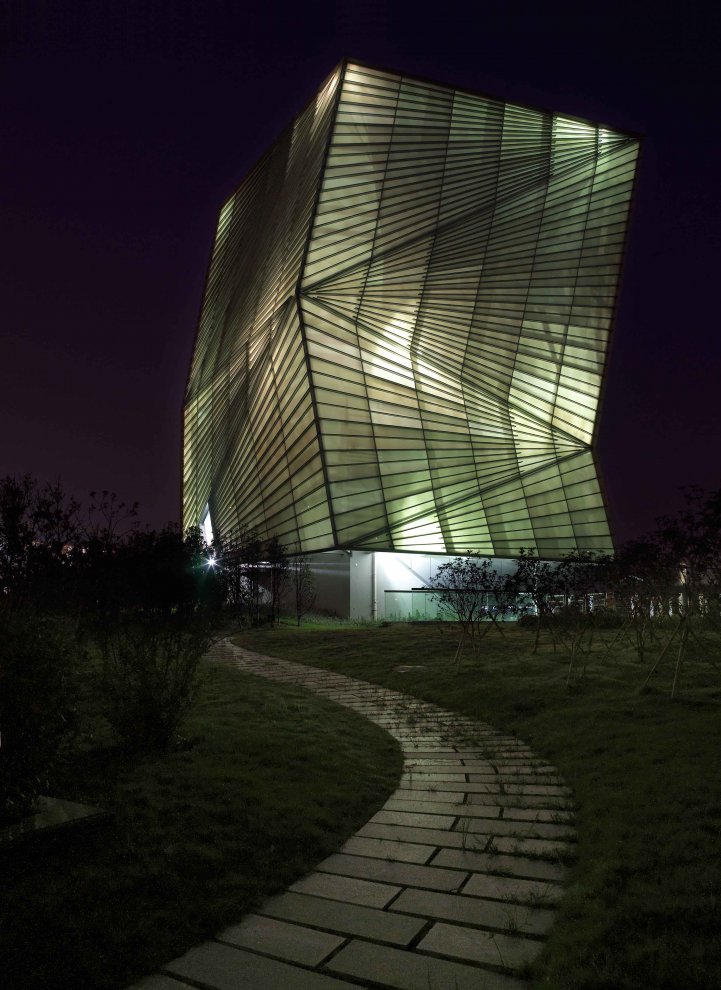 Centre for Sustainable Energy Technology china 15 Spectacular Buildings Where Origami Meets Architecture