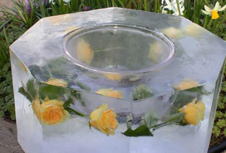 عکس تزیین یخ یخچال عروس