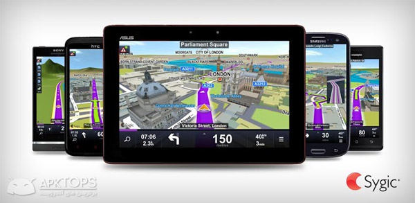 دانلود نسخه جدید نرم افزار جی پی اس سخنگوی سایجیک به همراه نقشه ایران Sygic: GPS Navigation 13.1.0 F