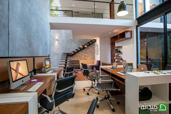 طراحی دفتر کار,طراحی دفتر کار در خانه,طراحی فضای اداری