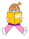 animated gif of school- girl reading