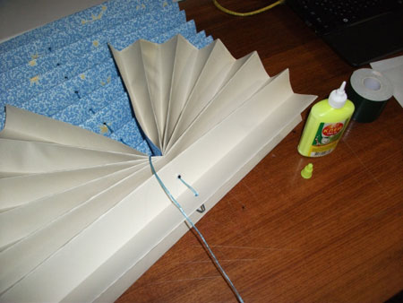 پرده کرکره کاغذی,نحوه درست کردن پرده کرکره کاغذی