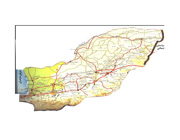 نقشه گلستان , نقشه راههای استان گلستان 