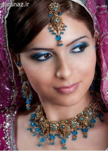 عکسهای زیبا و جذاب از آرایش عروس های هندی