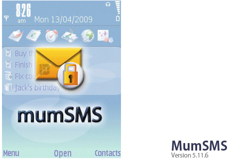 رمزنگاری قست پیامک ها در موبایل توسط MumSMS 5.11.6 نوکیا S60v3, S60v5, S^3