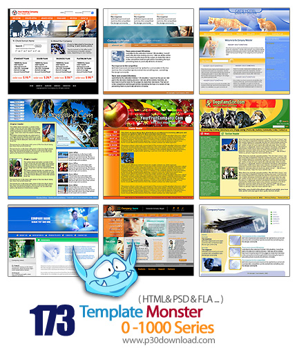 دانلود قالب های آماده وب سایت تمپلت مونستر - Template Monster 0-1000 Series