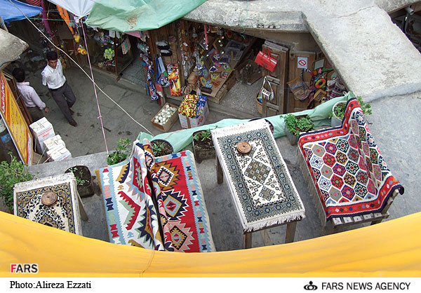 نمايي از بازار شهر ماسوله در استان گيلان