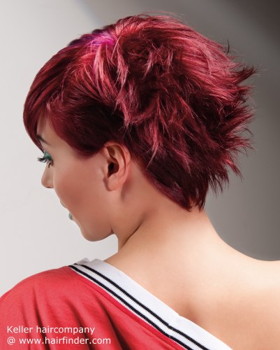 hairstyle with a mussed backside