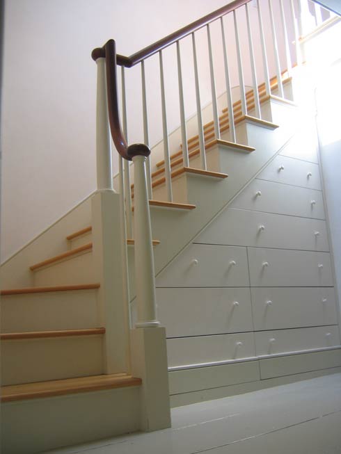 penthouse stairs Beautiful and Practical Under Stair Drawer System