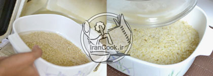 طرز پخت برنج قهوهای , طرز تهیه استانبولی با برنج قهوه ای , تهیه غذا برنج قهوه ای 