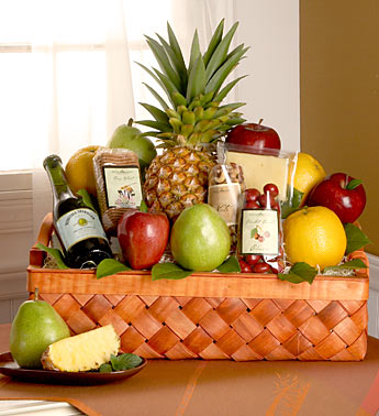 Abundant Fruit & Gourmet Deluxe Gift Basket