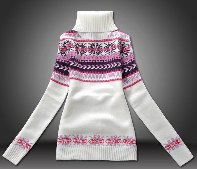 Ladies-Pullover-Sweater-Jacquard-Sweater