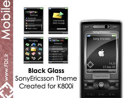 k800i Black Glass - تم سیاه شیشه ای سونی اریکسون