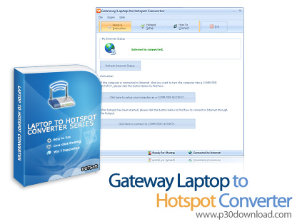 دانلود Gateway Laptop To Hotspot Converter v2.8 - نرم افزار تبدیل لپ تاپ به هات اسپات