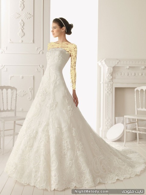 Lace Strapless A Line Style with Twisted Waistline New Style Wedding Dress original img 13583085706035 34  480x640 جدیدترین مدل های لباس عروس۲۰۱۳