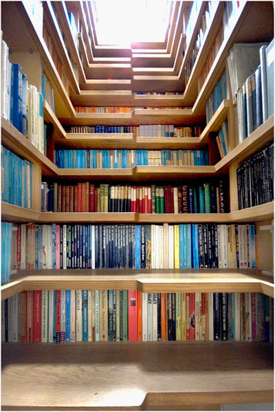 bookshelf stairs